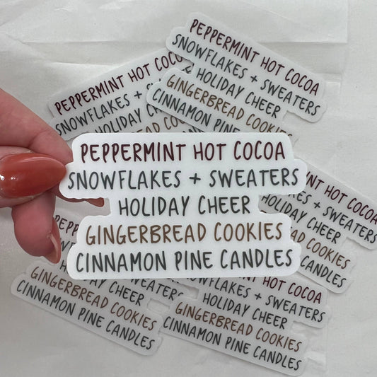 Winter Favorites Vinyl Stickers