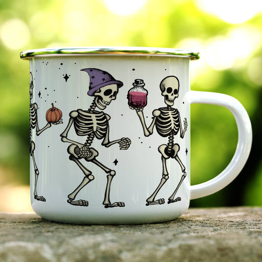 Dancing Skeletons 12oz Camp Mug