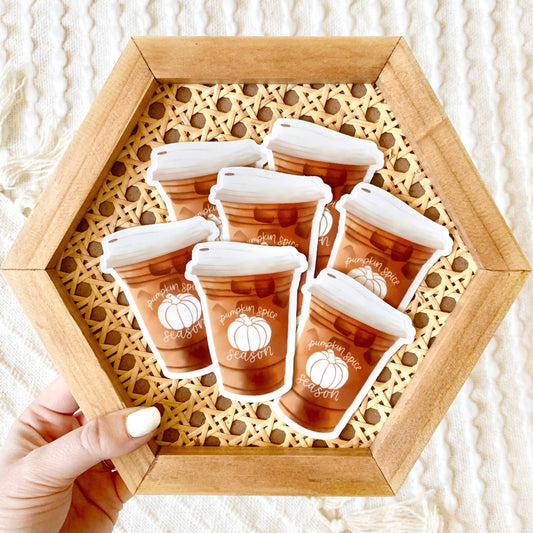 Pumpkin Spice Latte Season 3x2in. Sticker | Fall & Halloween