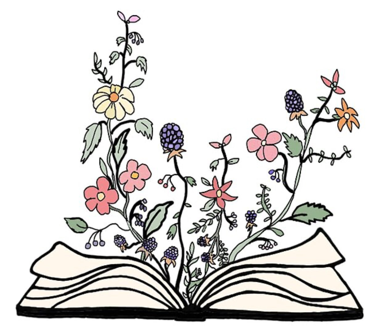 Flowers Book Sticker