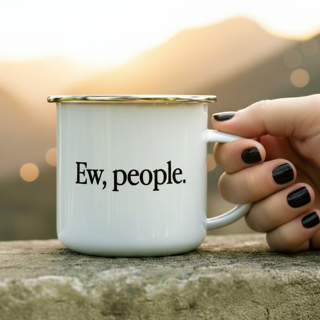 16oz Ew, People. Camping Mug