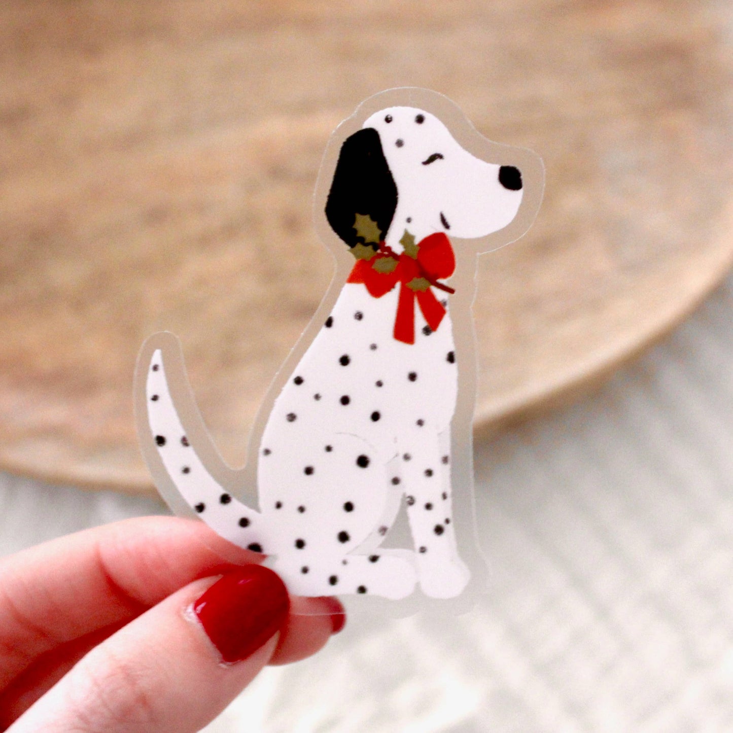 Christmas Puppy Vinyl Sticker