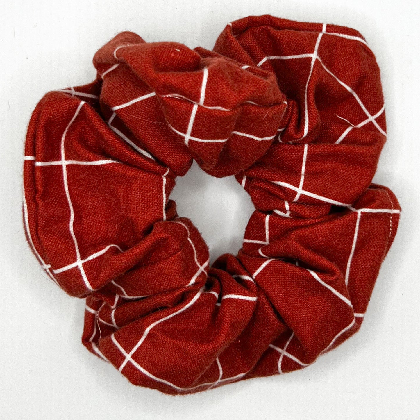 Clay Geometric Scrunchie