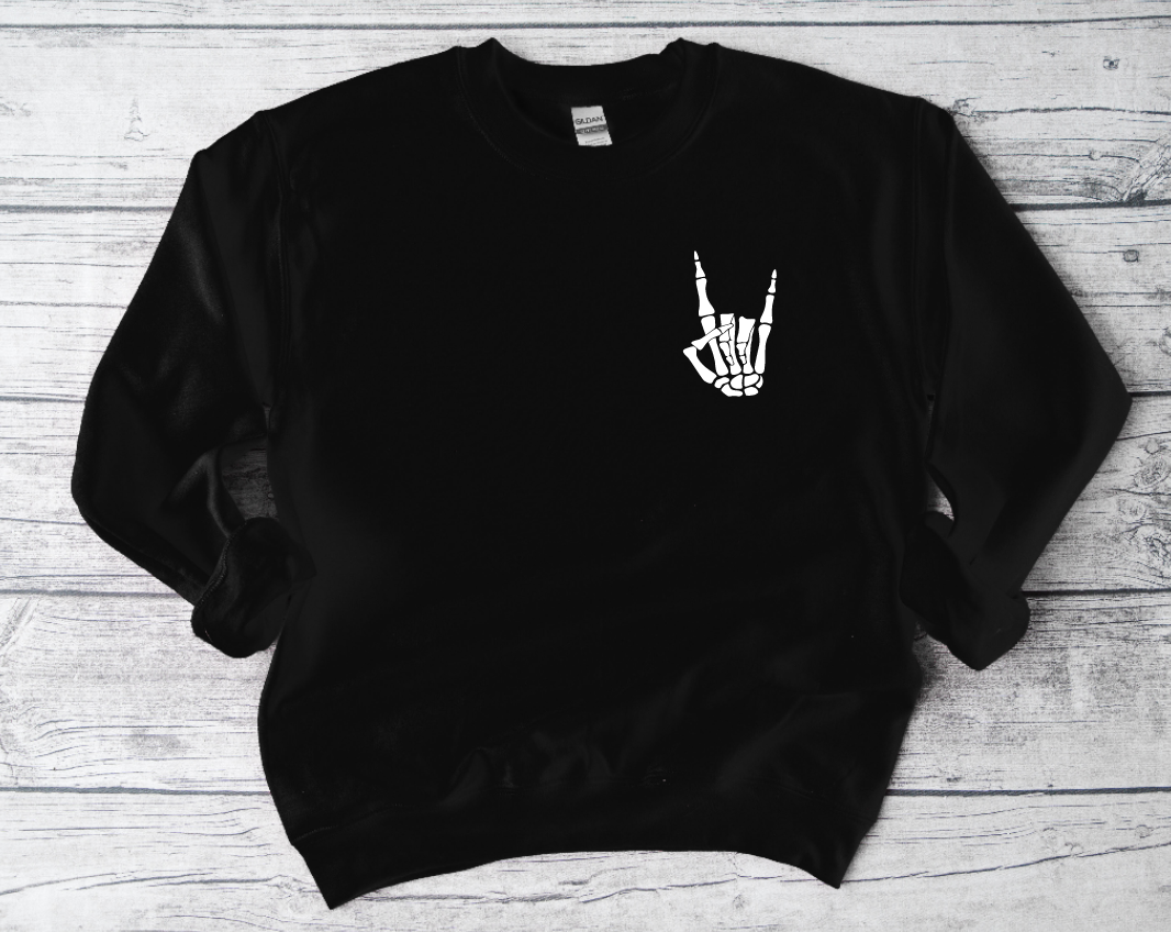 Rock On Skelly Crewneck