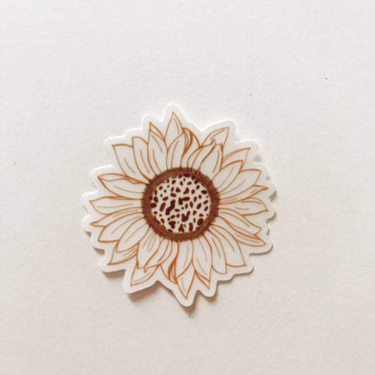 MINI CLEAR Artsy Sunflower Vinyl Stickers
