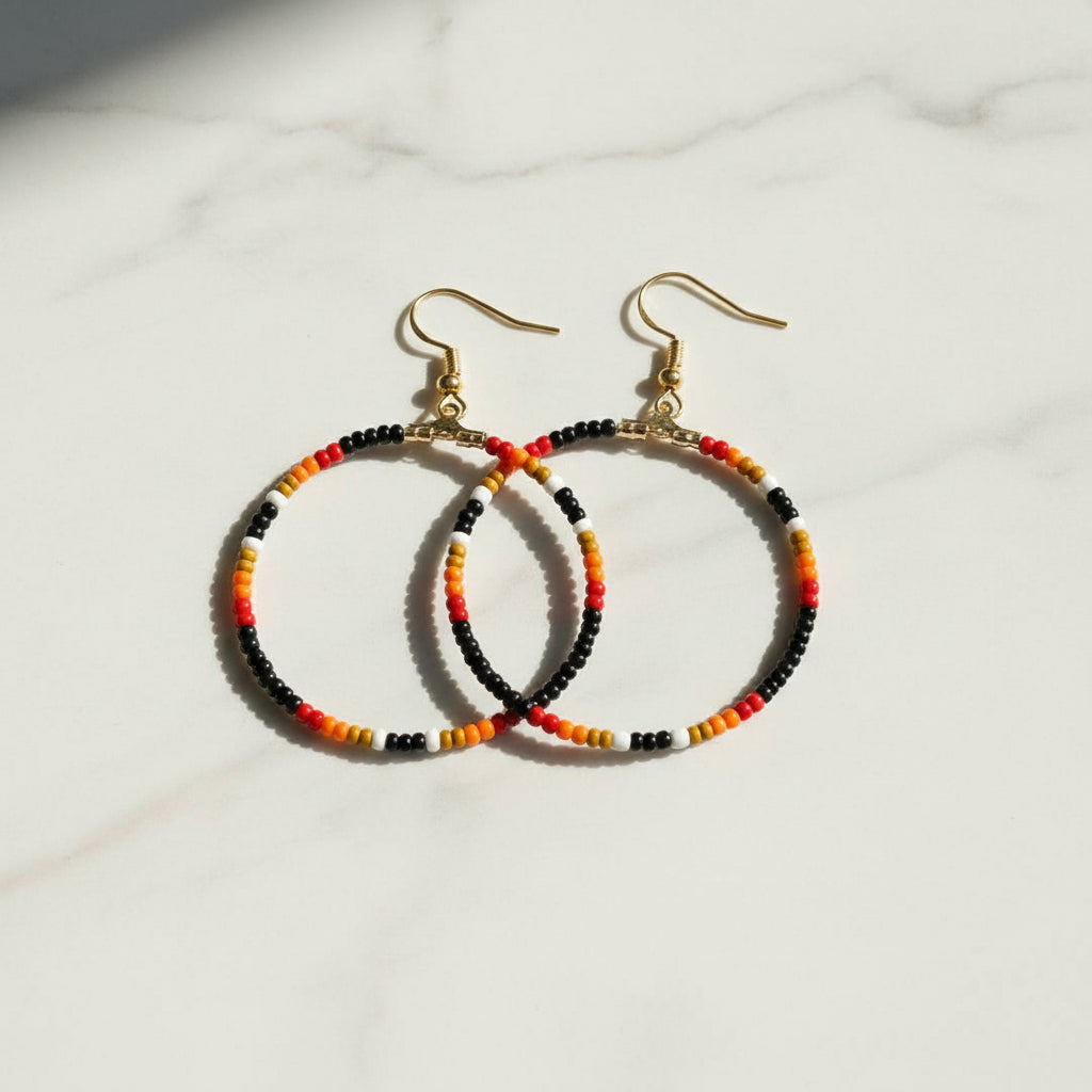 Sunset Boho Aztec Hoops