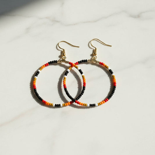 Sunset Boho Aztec Hoops