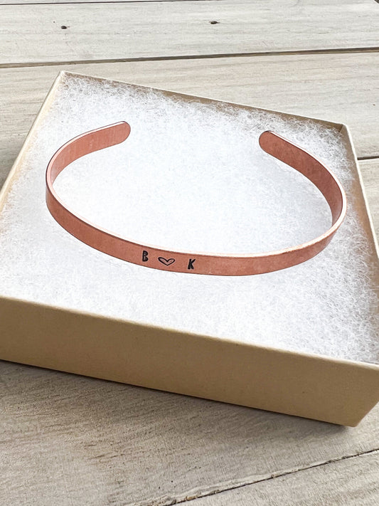 Custom Initial Aluminum Bracelet Wrap