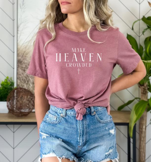 Make Heaven Crowded Tee Maroon