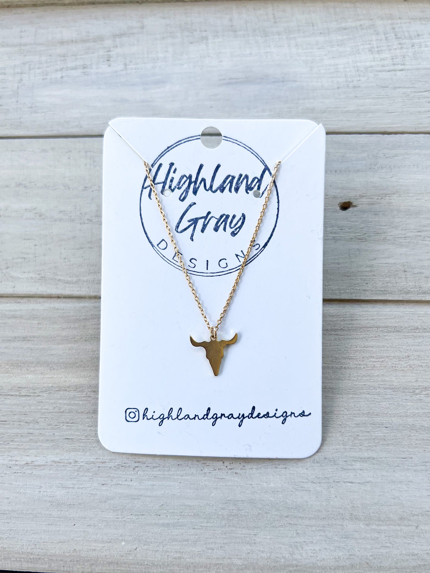 Longhorn Pendant Necklace