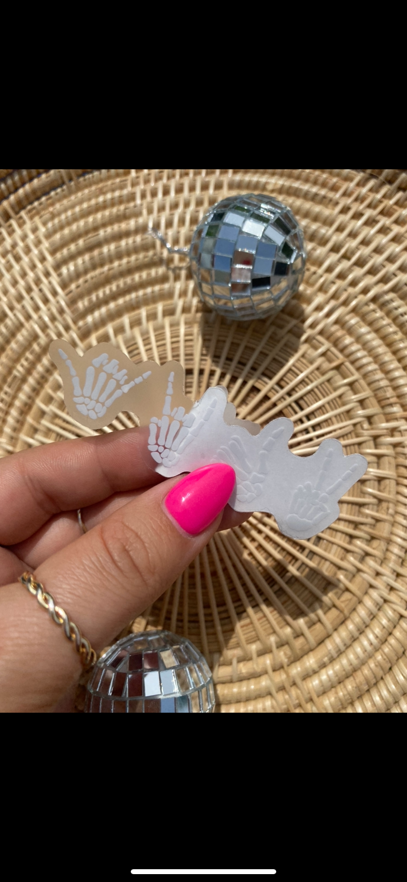 Skeleton Hands Sticker