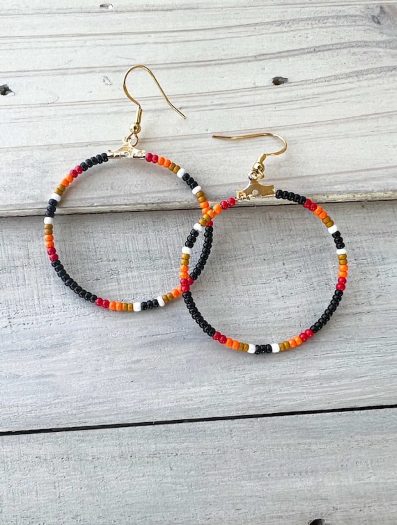 Octoberfest Aztec Hoop Earrings