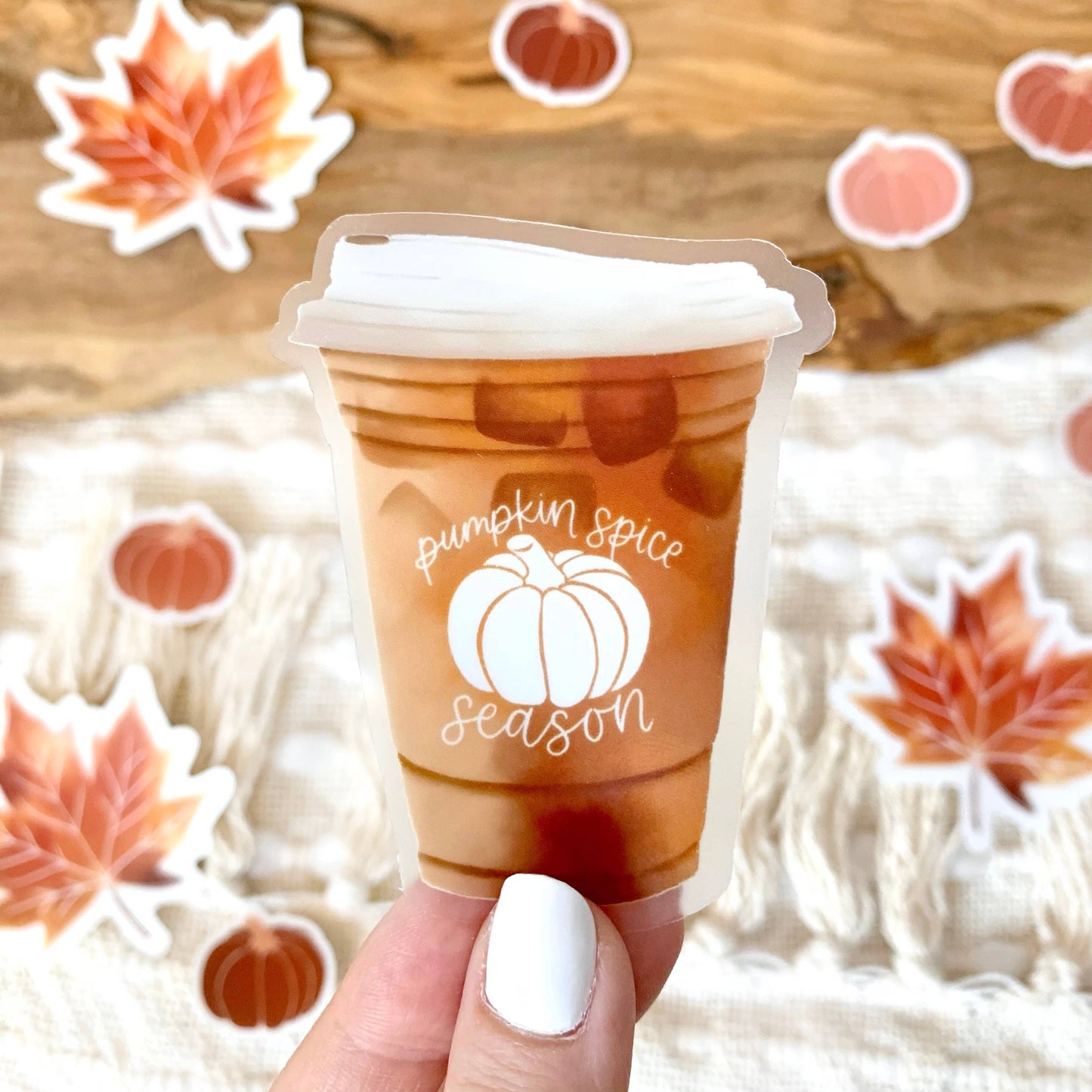 Pumpkin Spice Latte Season 3x2in. Sticker | Fall & Halloween