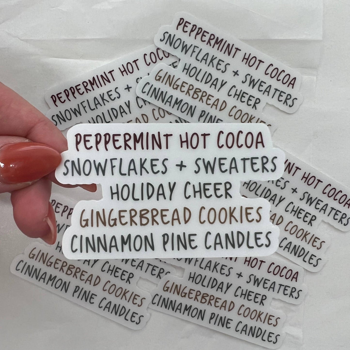 Winter Favorites Vinyl Stickers