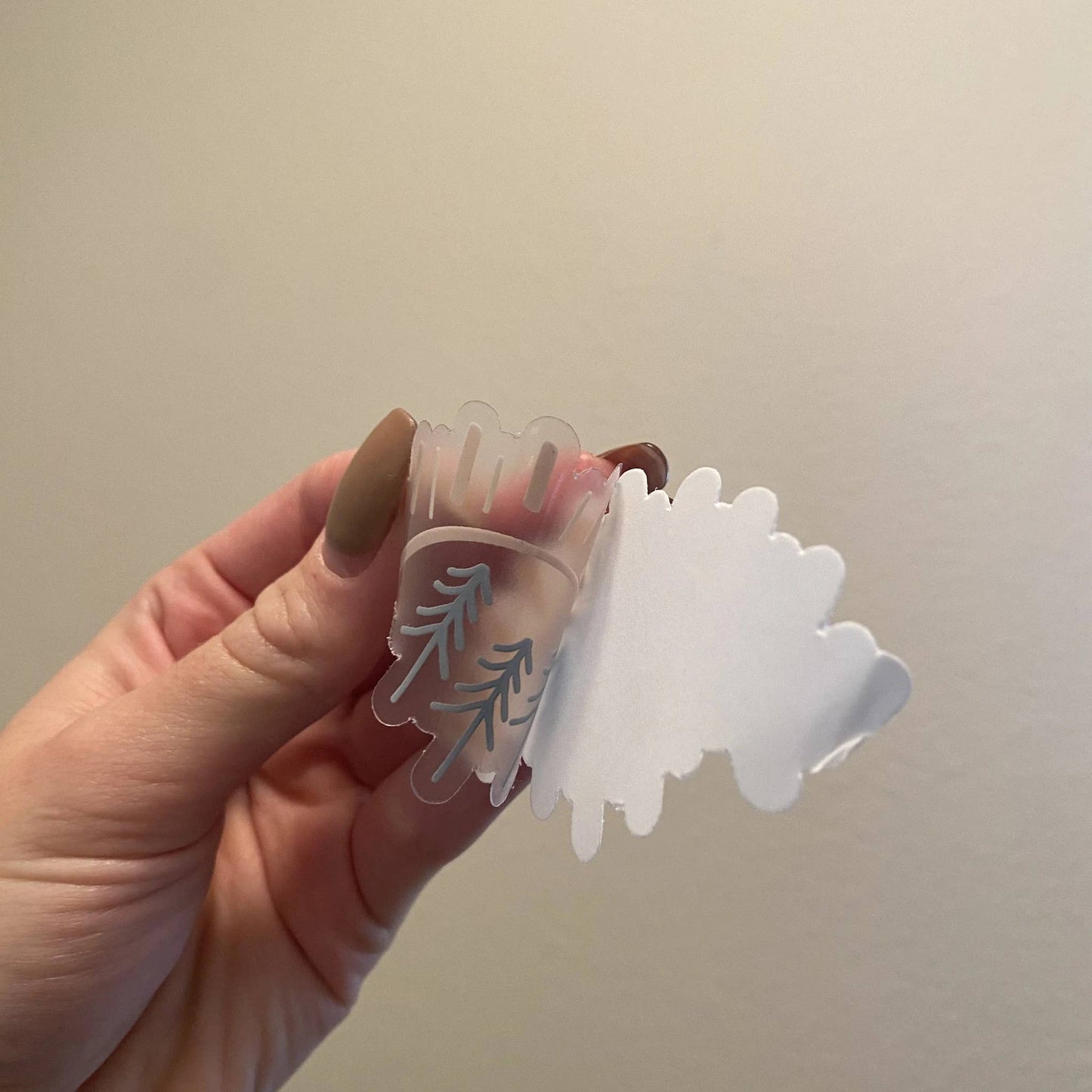 Clear Pine Tree Sun Vinyl Stickers