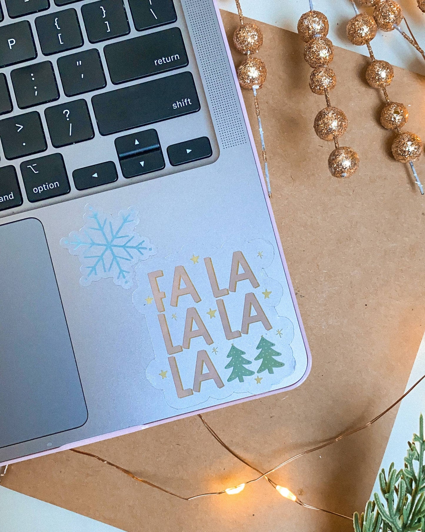 Fa La La Holiday Clear Sticker