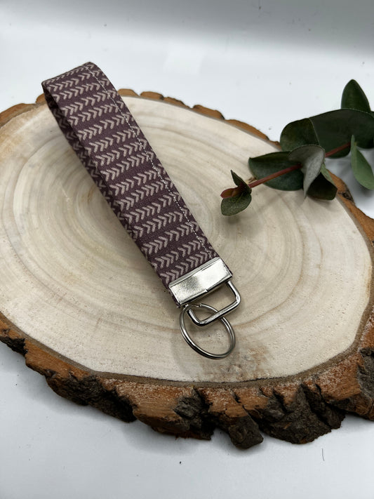 Brown & Tan Arrow Keychain Wristlet