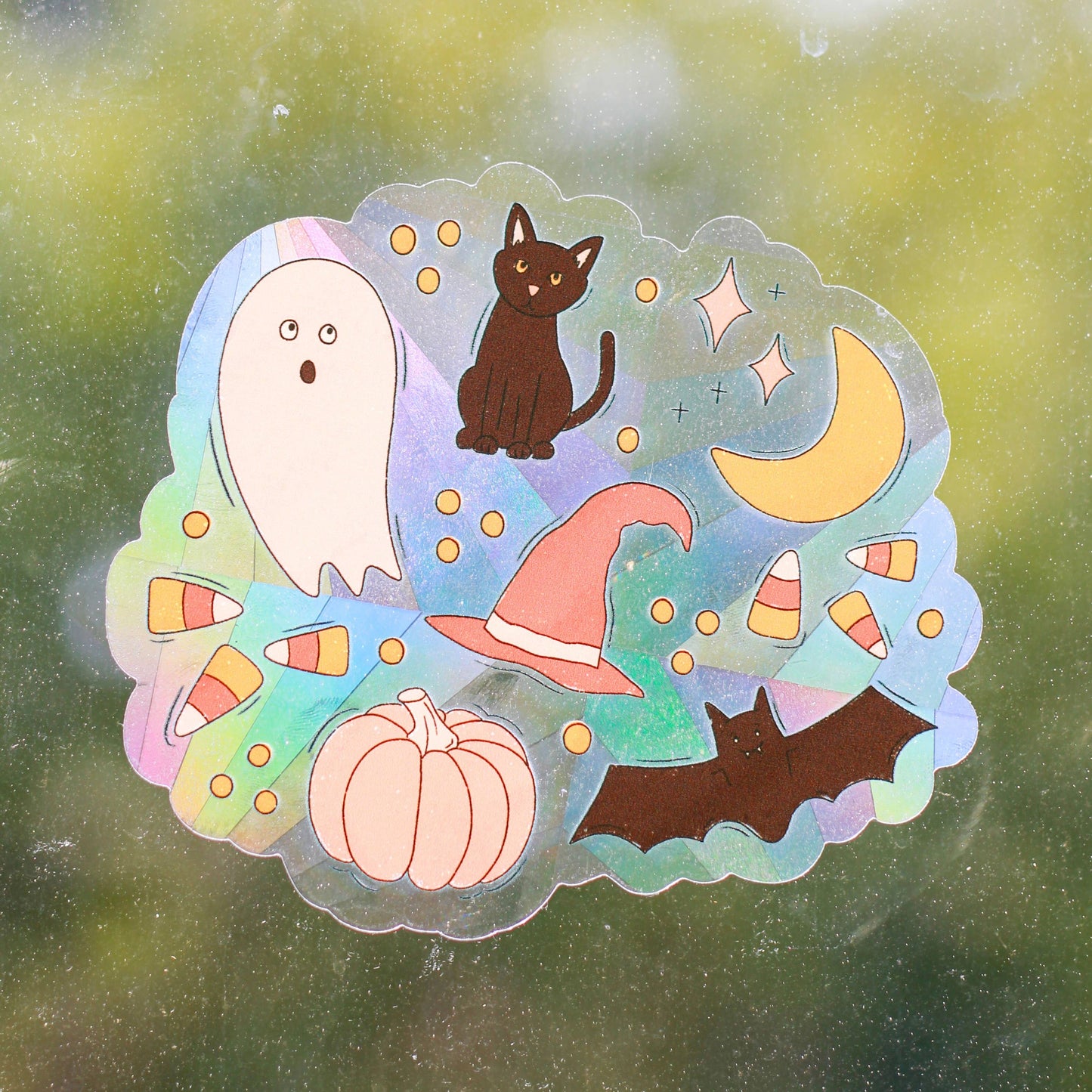 Halloween Favorites Sun Catcher Window Decal, 5x4 in. | Fall