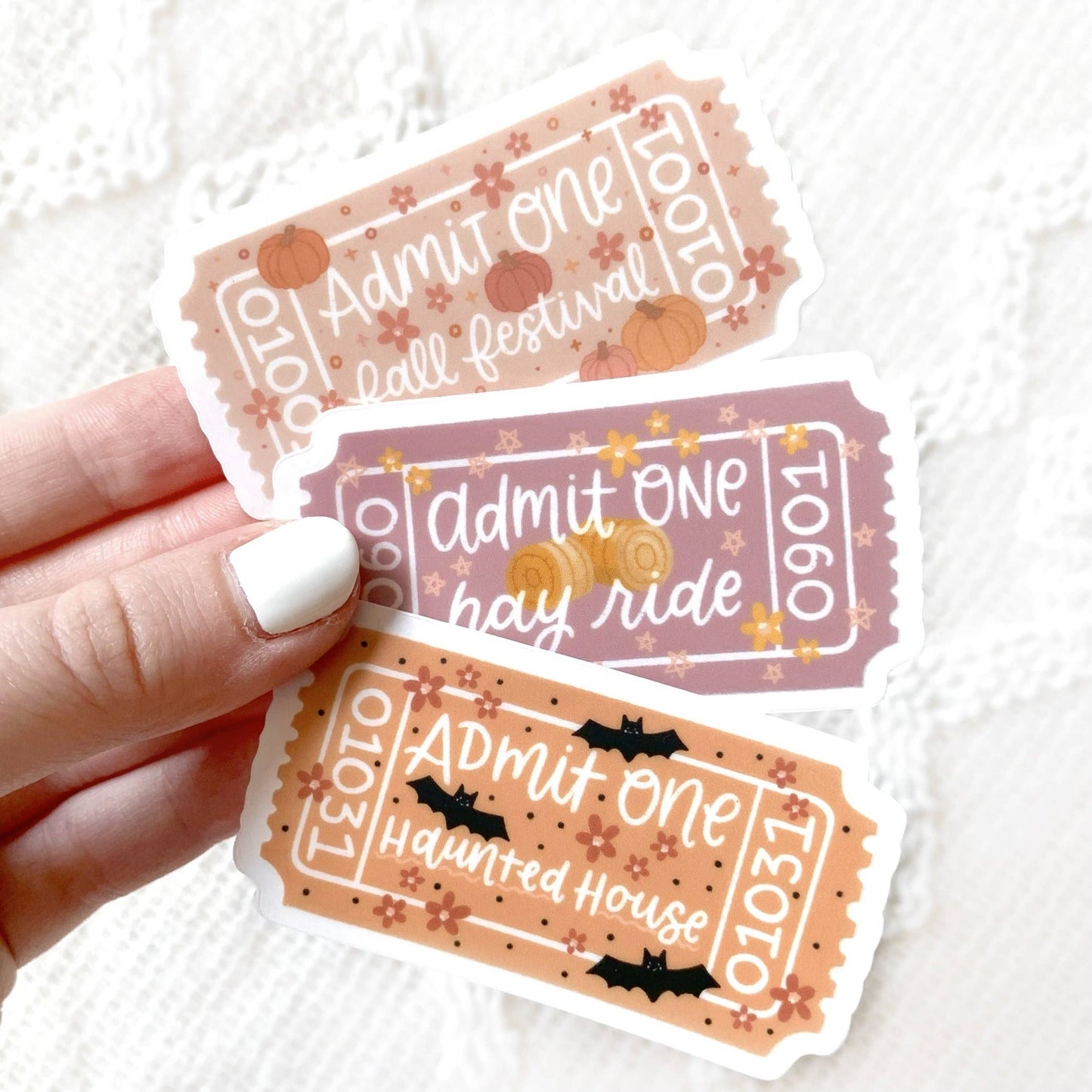 Hay Ride Ticket Vinyl Sticker