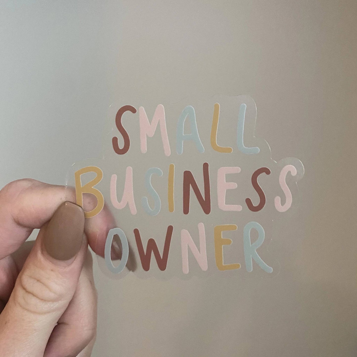 Clear Signature Small Business Owner Vinyl Stickers