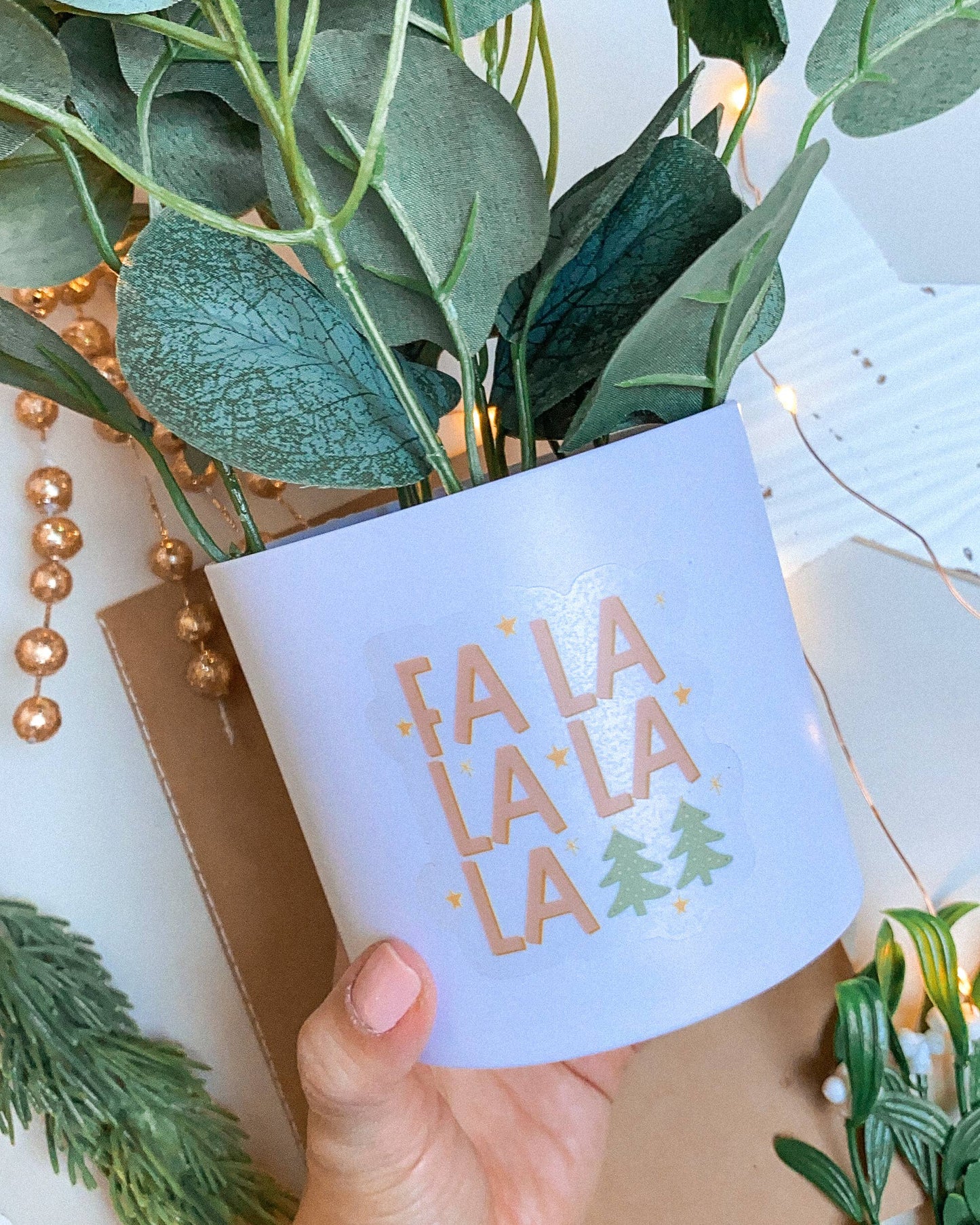 Fa La La Holiday Clear Sticker