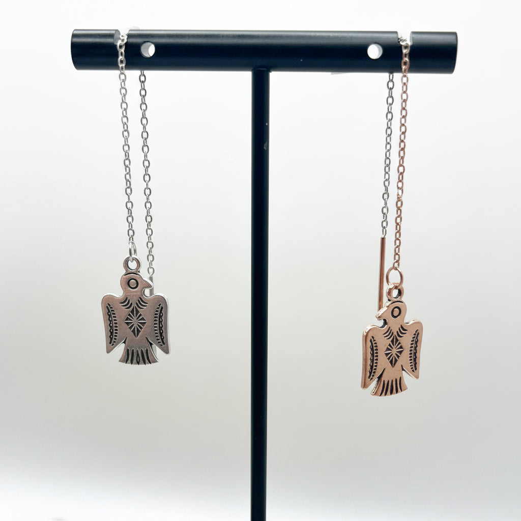 Aztec Thunderbird Threaded Earrings