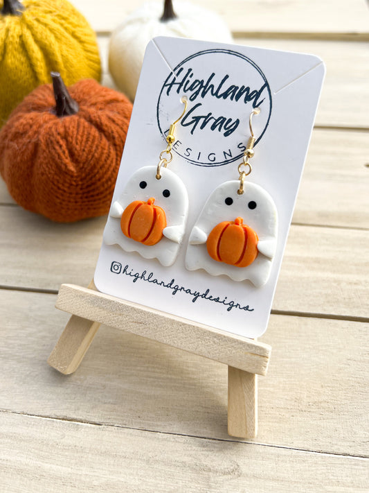 Ghost Pumpkin Dangles