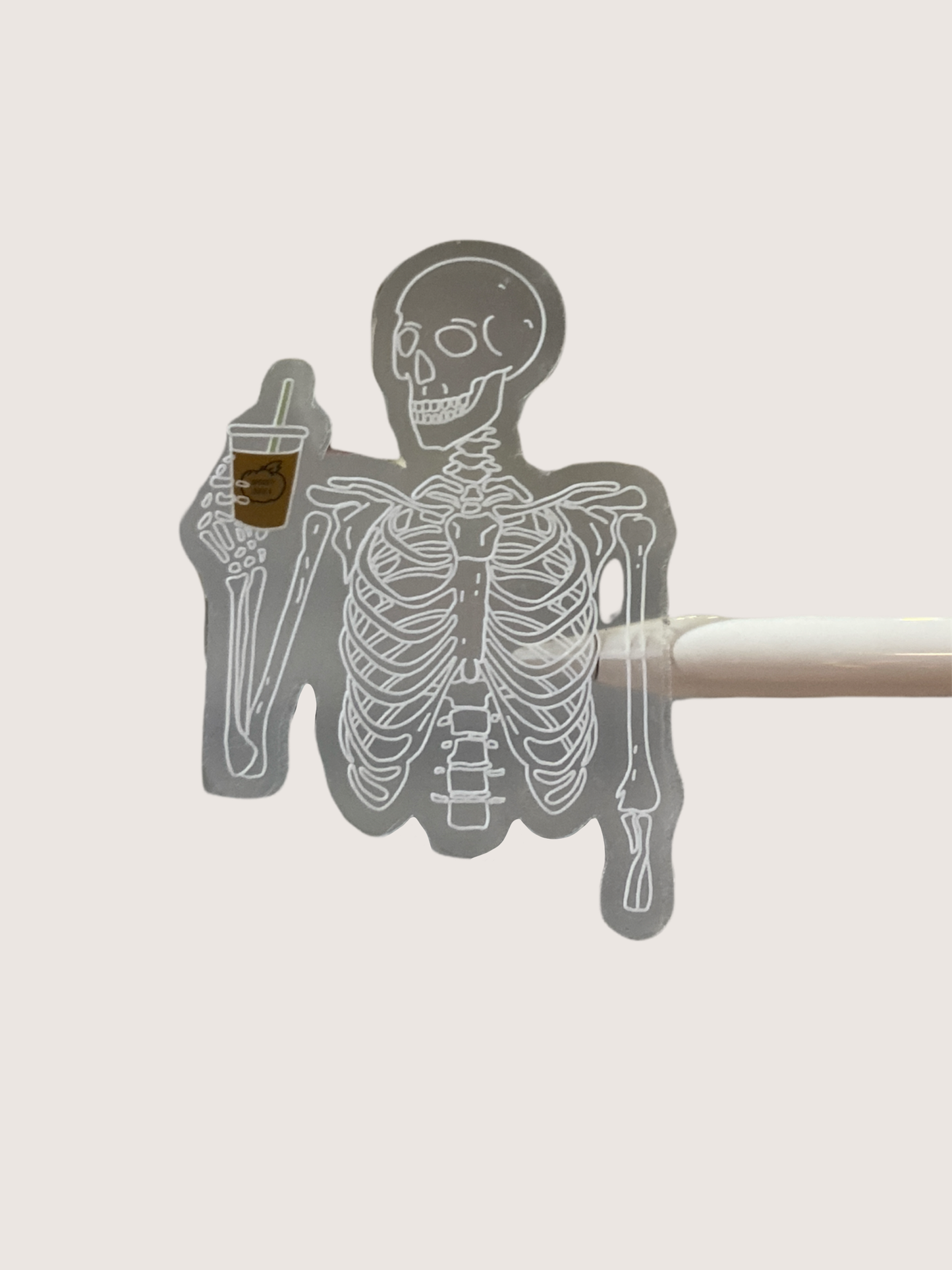Skeleton Coffee Vinyl Sticker