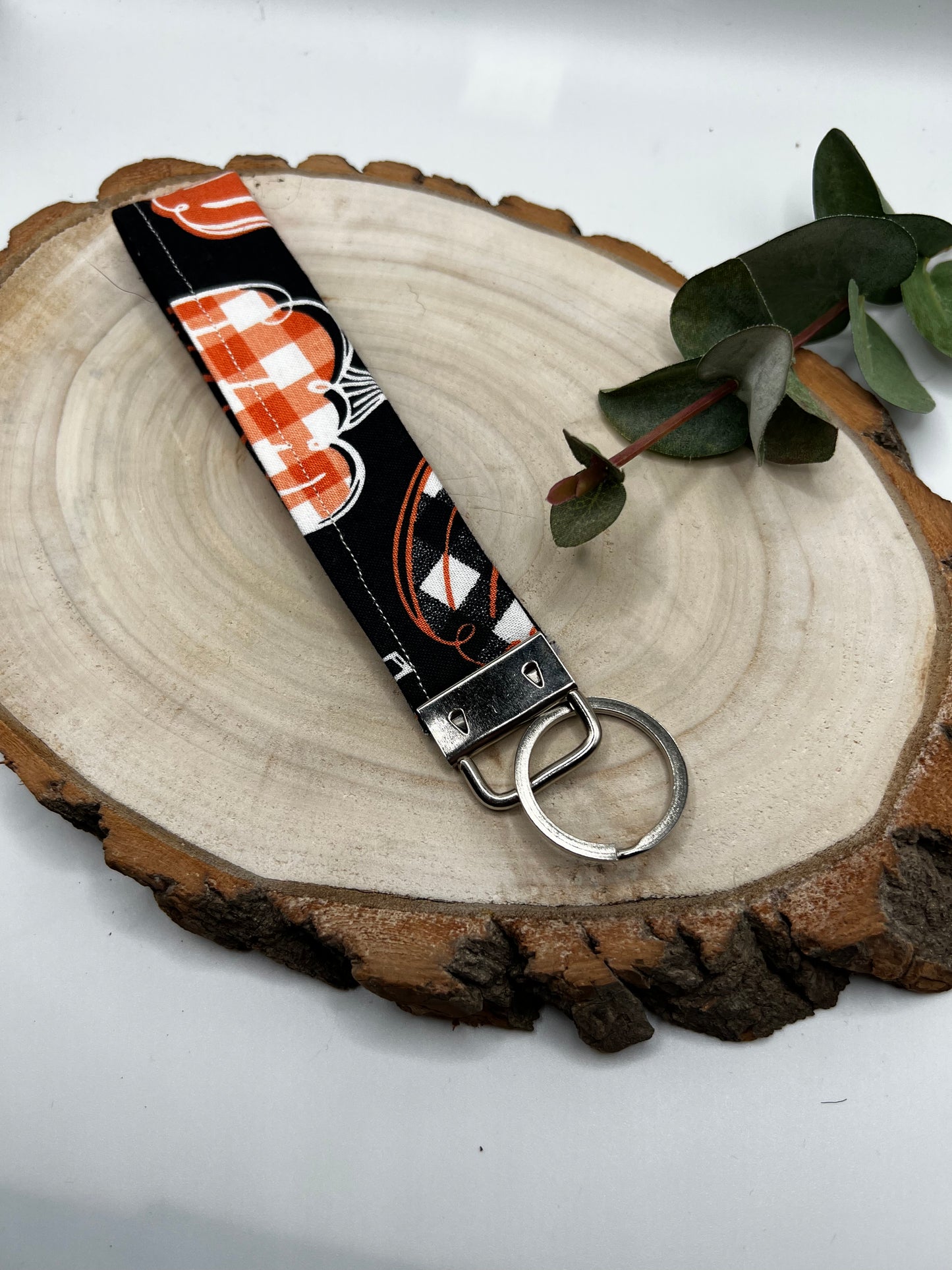 Boho Pumpkin Keychain Wristlet