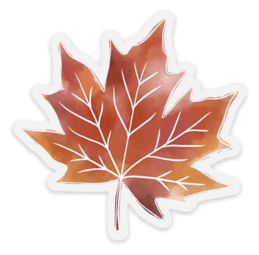 Clear Fall Maple Leaf 3x3 in. Sticker | Halloween