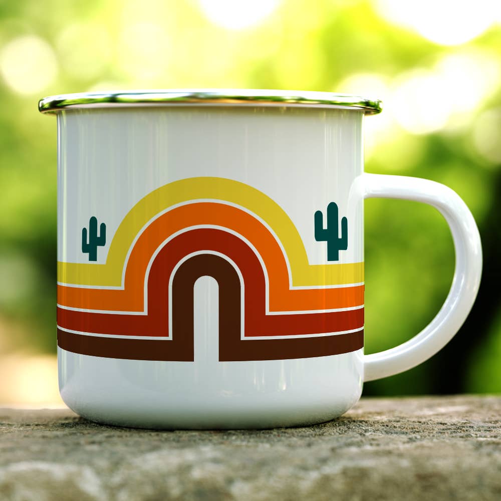 16oz 70's Desert Boho Camping Mug