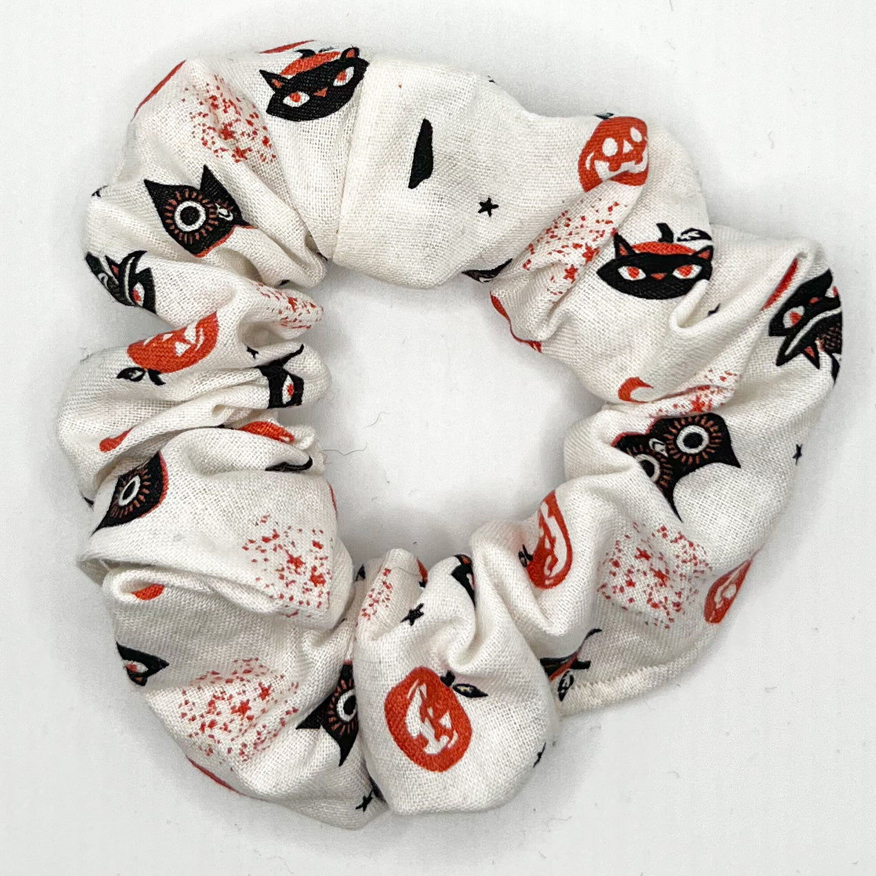 Pumpkin & Cat Scrunchie