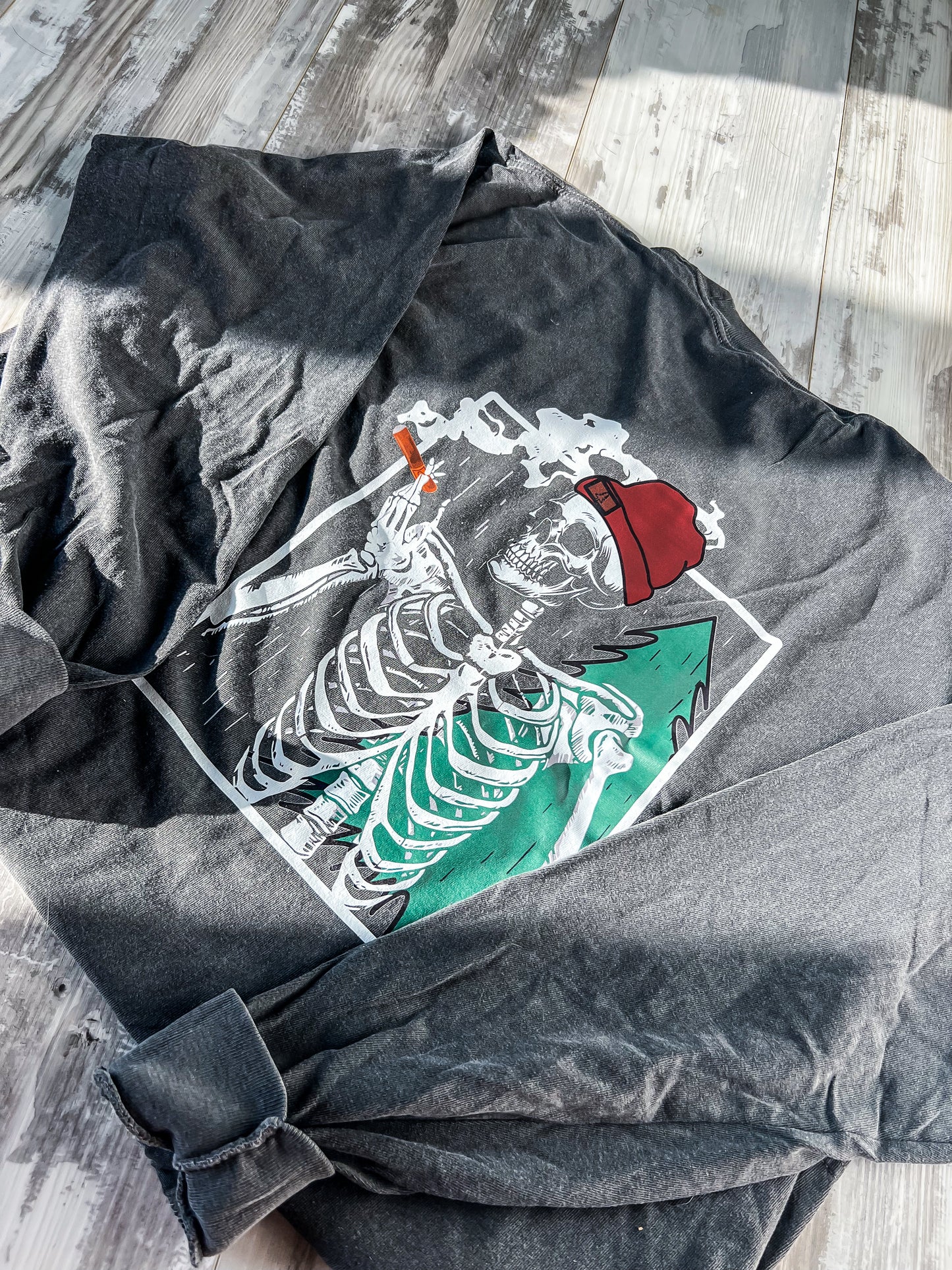 Christmas Cigar Skelly Long Sleeve