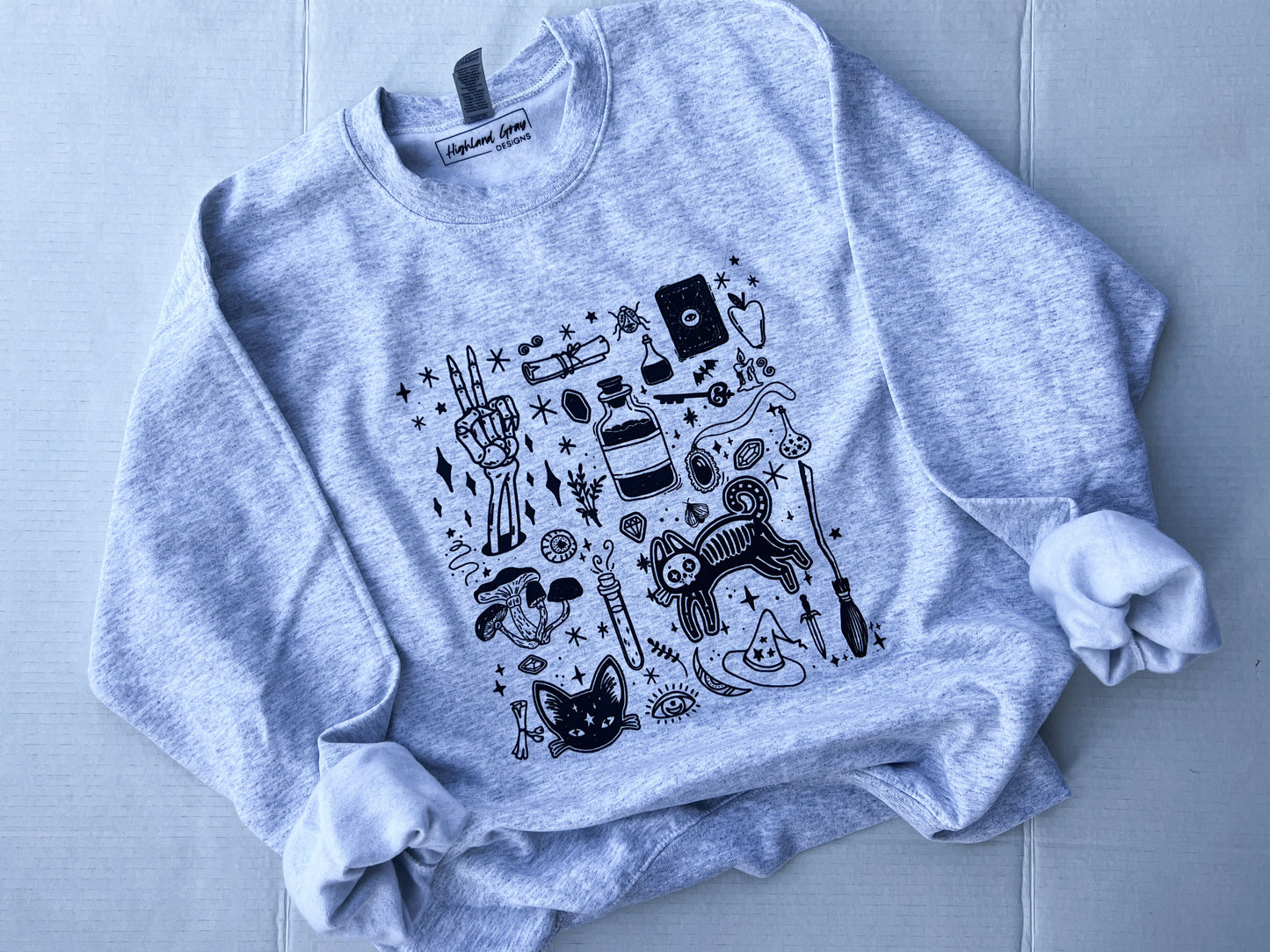 Halloween Doodle Ash Long Sleeve