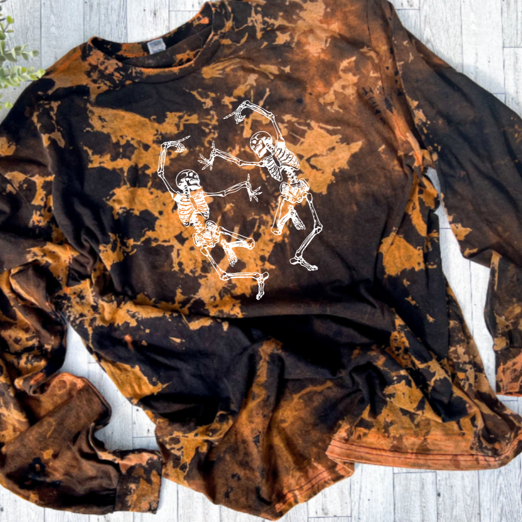 Reverse Dye Dancing Skelly Long Sleeve