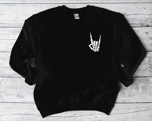 Rock On Skelly Crewneck