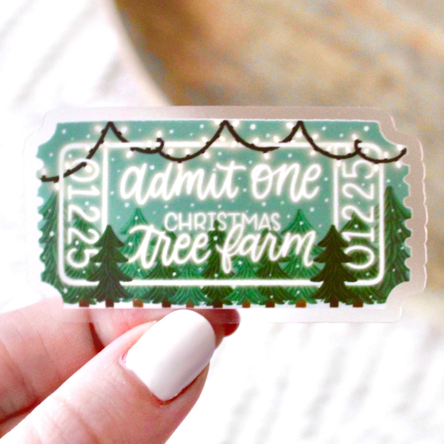 Holiday Ticket Sticker