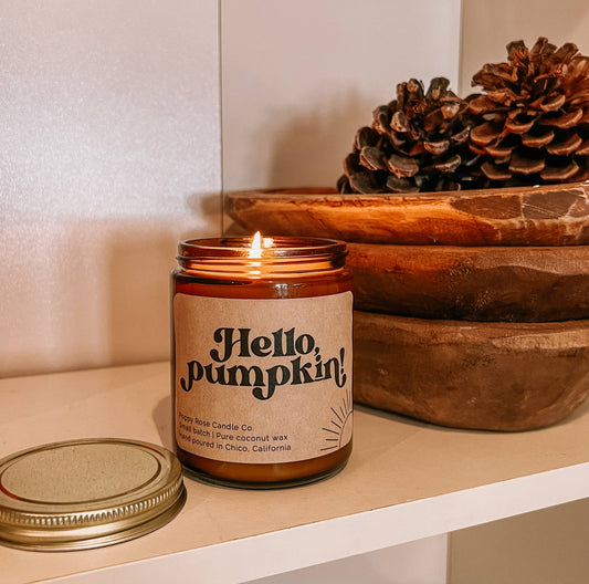 Hello Pumpkin!  8 oz Candle
