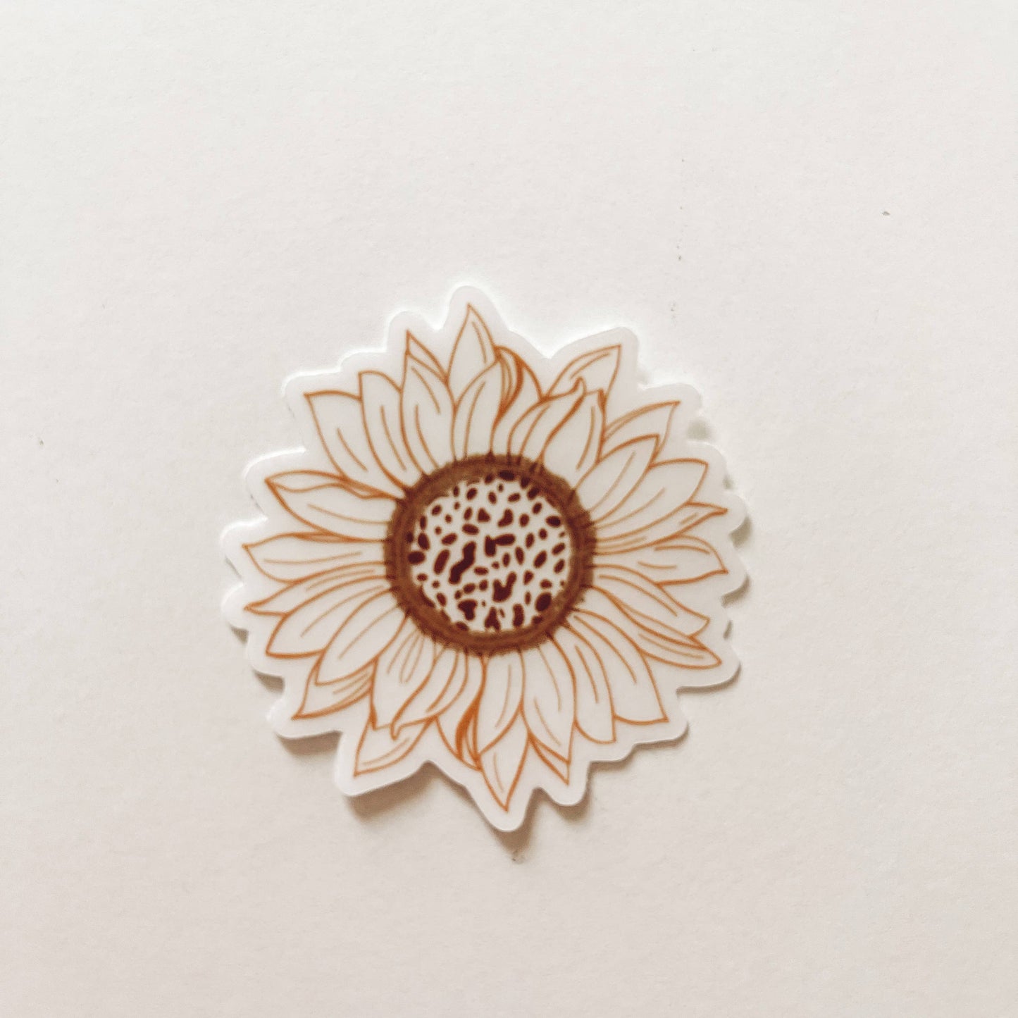 MINI CLEAR Artsy Sunflower Vinyl Stickers
