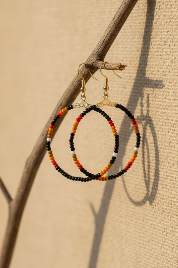 Sunset Boho Aztec Hoops