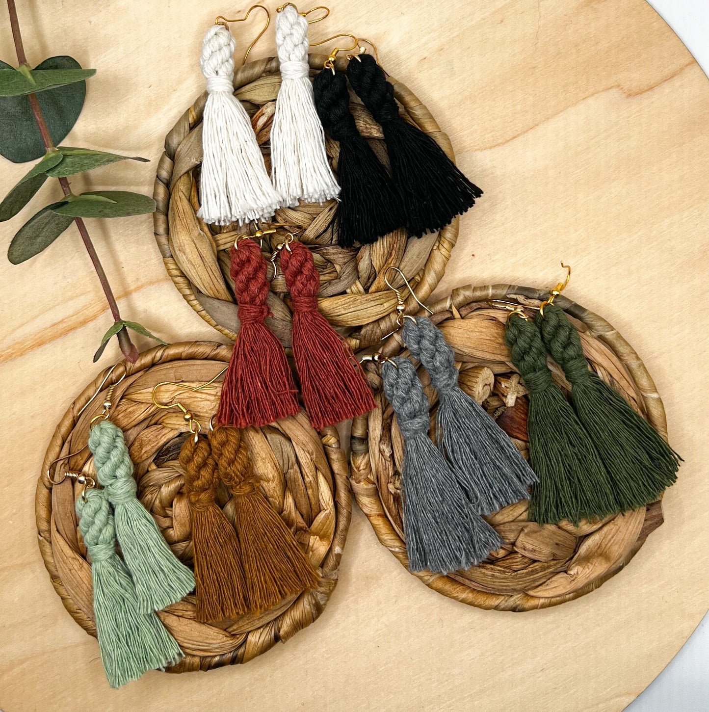 Macrame Tassle Earrings | Boho Earrings | Fringe Earrings | Gold Earrings | Silver Earrings | Bohemian Jewelry