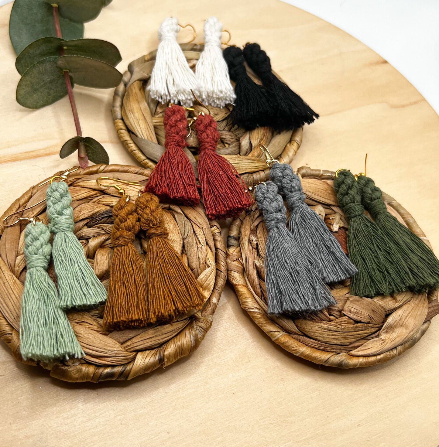 Macrame Tassle Earrings | Boho Earrings | Fringe Earrings | Gold Earrings | Silver Earrings | Bohemian Jewelry