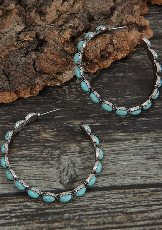 Turquoise Hoop Earrings