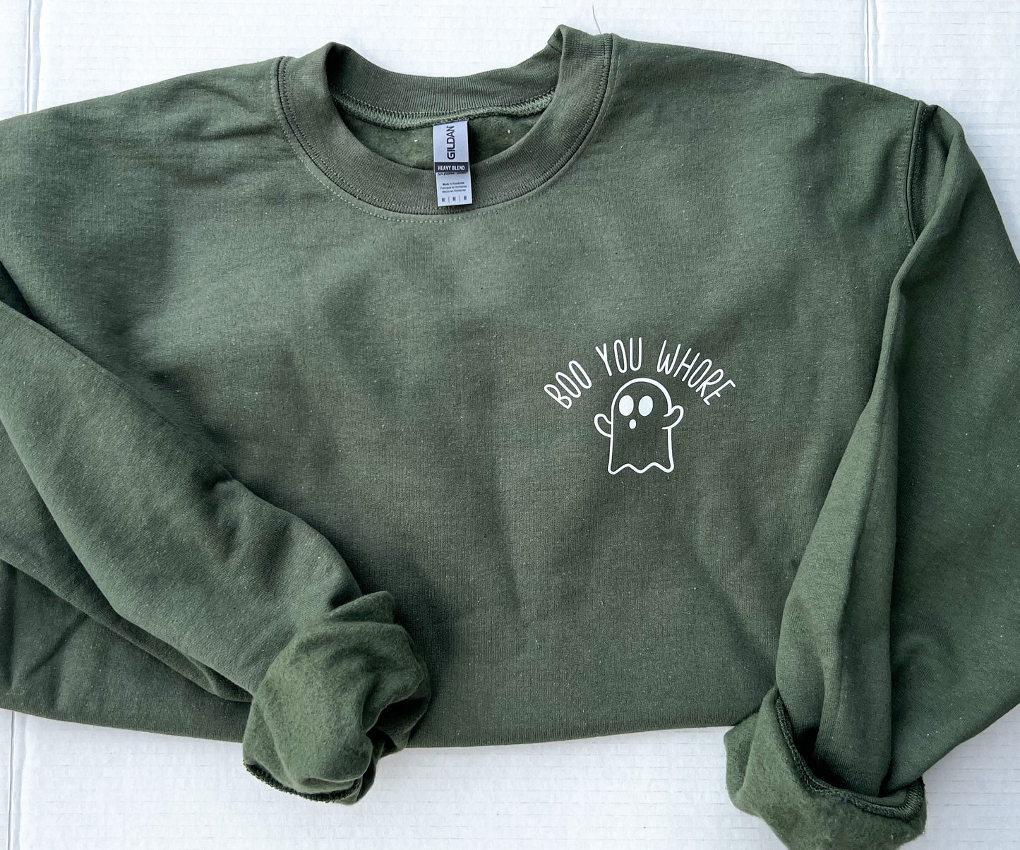 Boo Crewneck, Halloween, Boo You Whore Sweatshirt, Loose Fit, Oversized, Fall Swestshirt, Mean Girls Crewneck