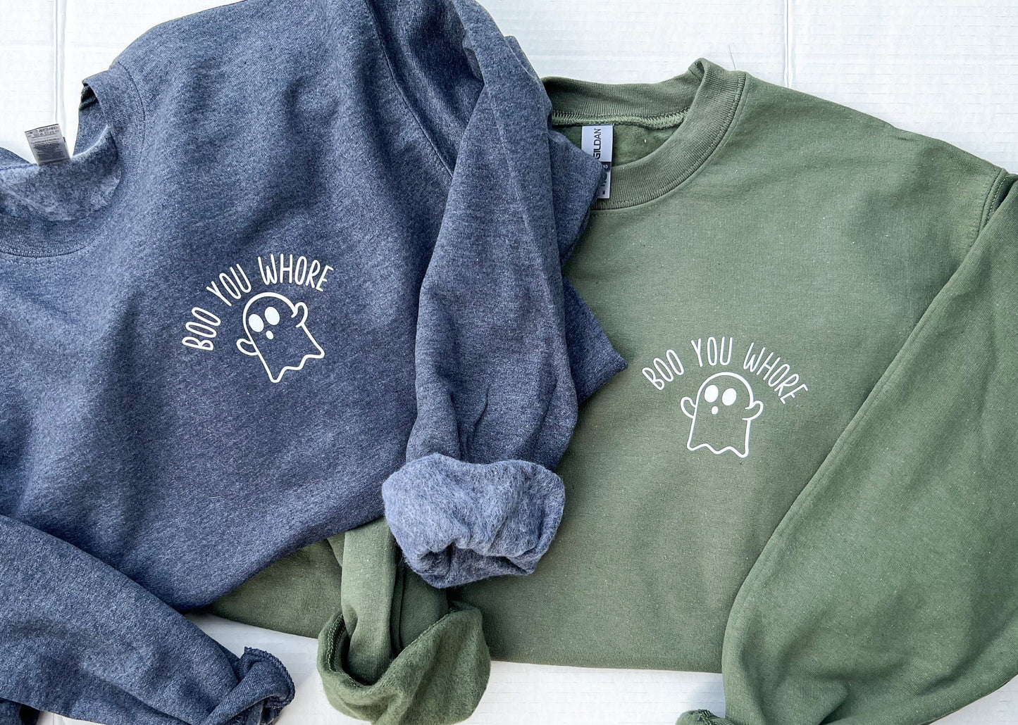 Boo Crewneck, Halloween, Boo You Whore Sweatshirt, Loose Fit, Oversized, Fall Swestshirt, Mean Girls Crewneck