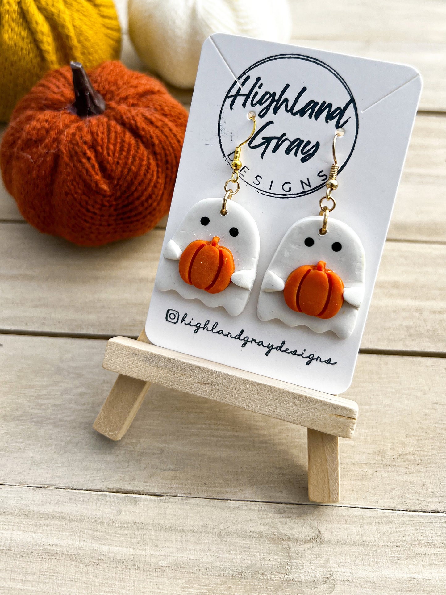 Ghost Pumpkin Dangles