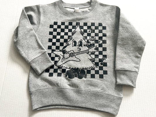 Toddler Christmas Rocking Tree Crewneck, Christmas Gift Sweatshirt, Loose Fit, Oversized, Kids Crewneck, Infant Sweatshirt