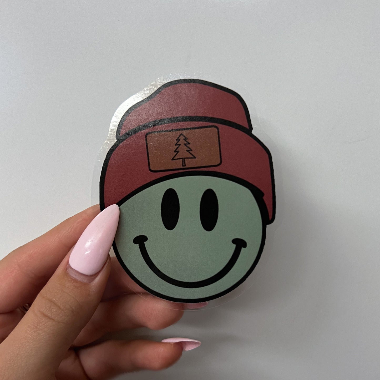 Beanie Smiley Sticker // Winter Sticker // Smiley Face Sticker
