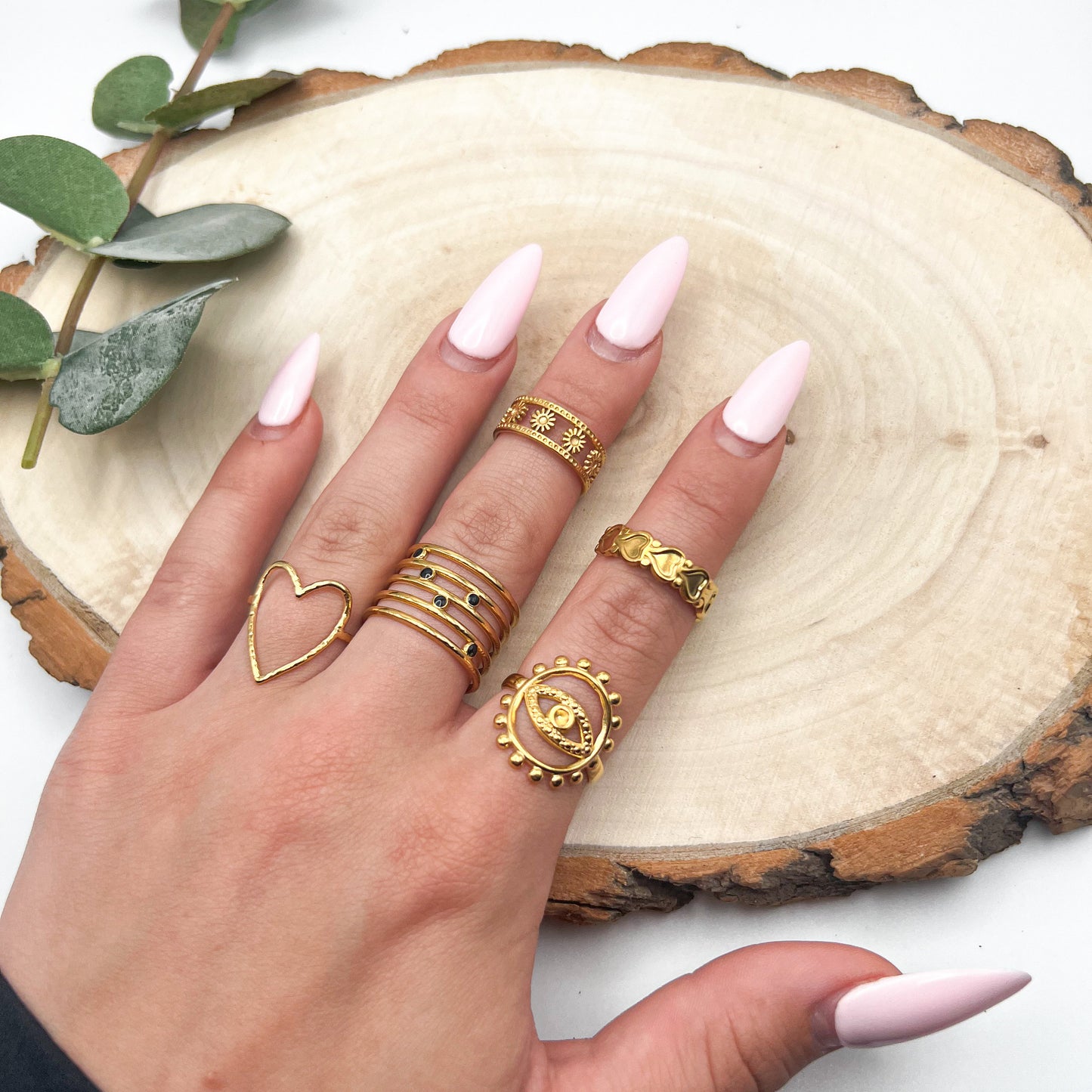 Open Heart Ring | Heart Ring | Adjustable Open Heart Ring | Minimalistic Gold Ring