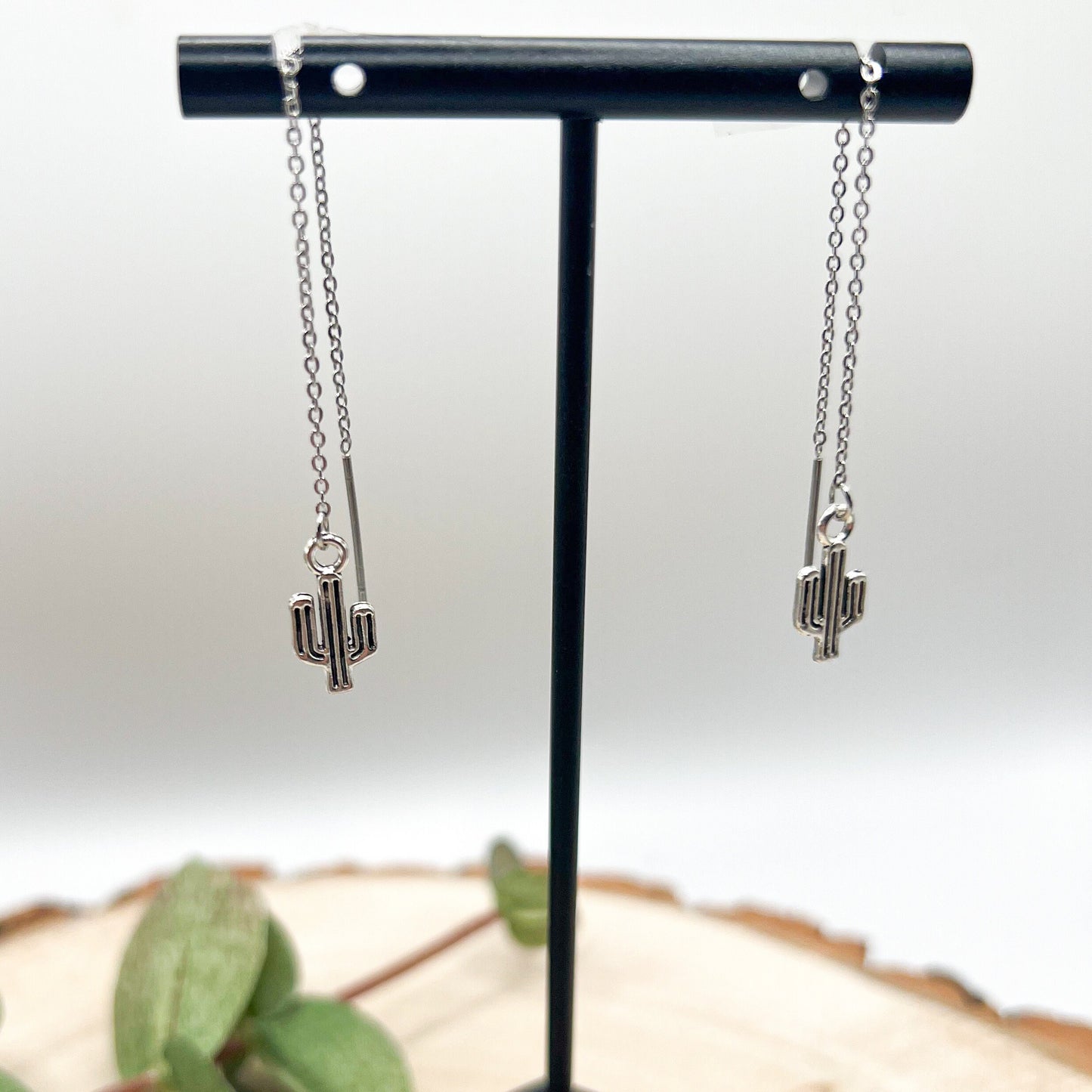 Western Cactus Wire Thread Earrings | Thread Western Earrings | Western Earrings | Rodeo Earrings